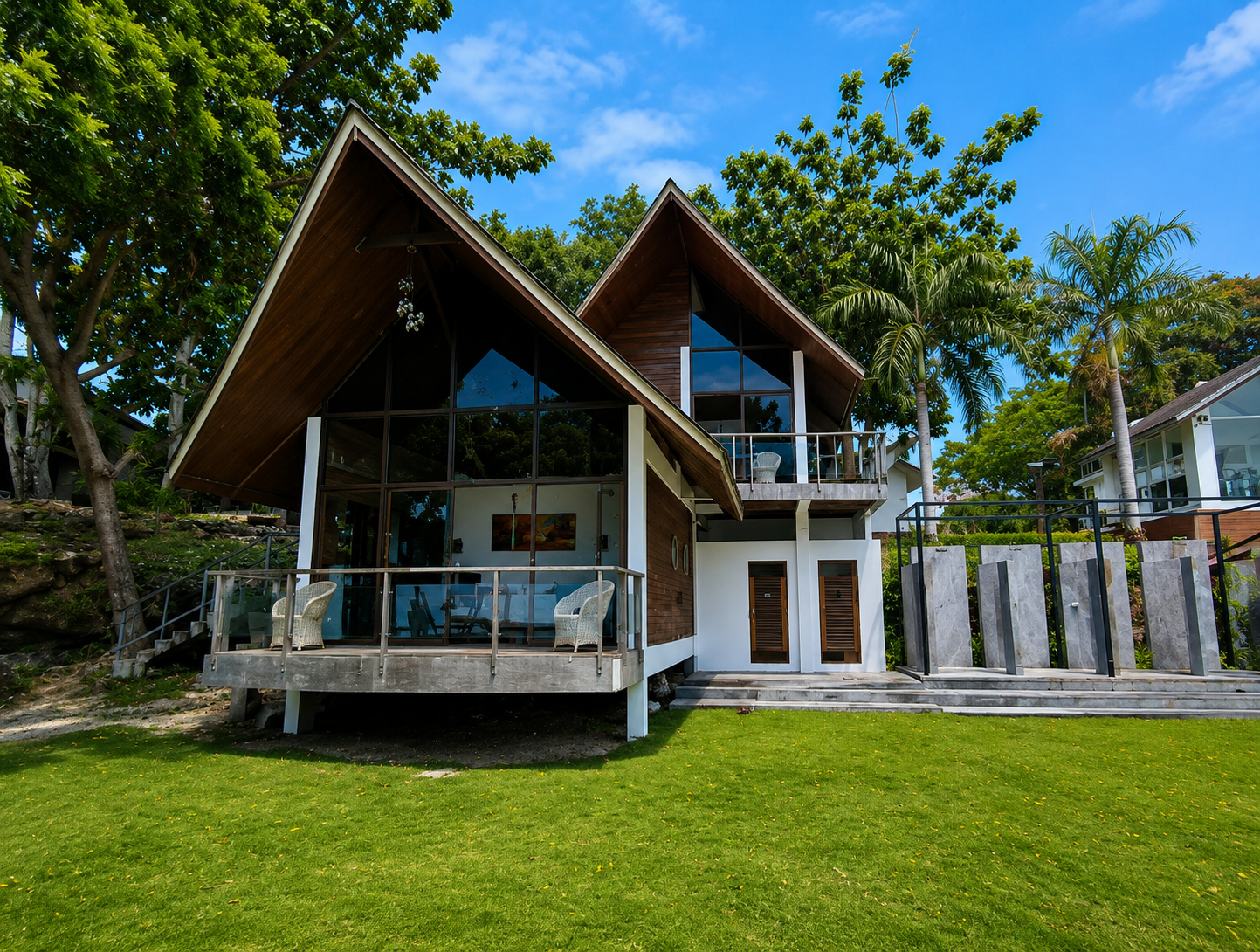 A-frame accommodation at Andreas White House Beach Resort